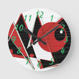 Rotes Auge sieht rund Uhr