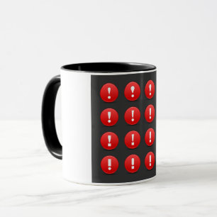 Rotes Ausrufezeichen-Warnsymbol Tasse