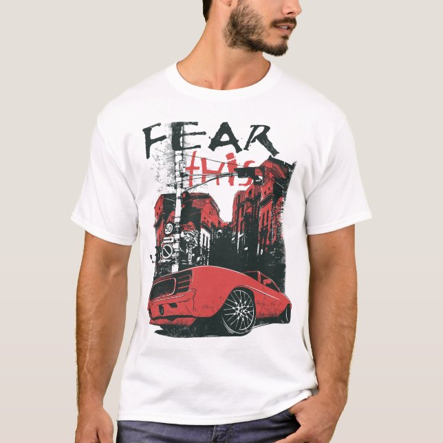 rotes Auto T-Shirt (Vorderseite)