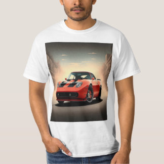 rotes Auto T-Shirt