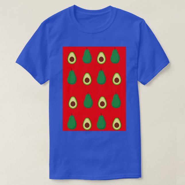 Rotes Avocadomuster T-Shirt (Design vorne)