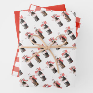 Rotes Baby-Soda Ready to POP  Geschenkpapier Set