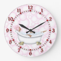 Rotes Badezimmer-glänzende Zahl-Blasen