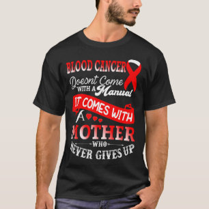 Rotes Band der Blutkrebsaufklärung Mama Mutter Unt T-Shirt