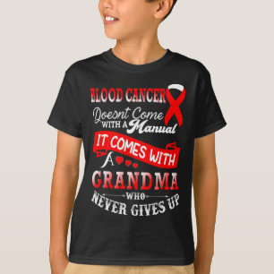Rotes Band der Blutkrebsaufklärung Oma-Unterstützu T-Shirt
