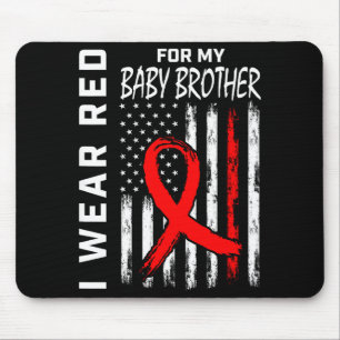 Rotes Band Für Mein Bruder Herzkrankheit-Bewusstse Mousepad