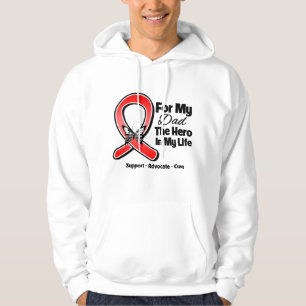 Rotes Band für meinen Held mein Vati Hoodie