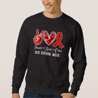 Rotes Band Woche Frieden Liebe Heilung Bewusstsein Sweatshirt