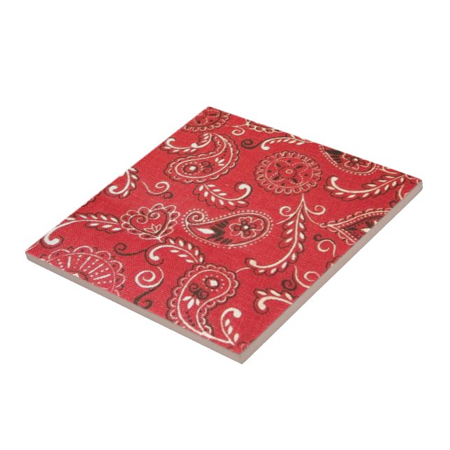 Rotes Bandana Fliese (Seite)