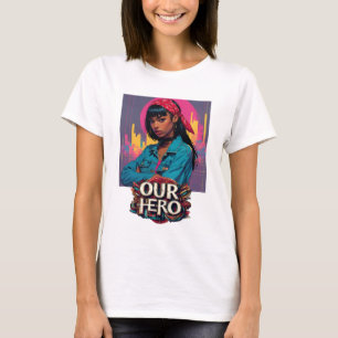Rotes Bandana-Mädchen Unser Held Musikkonzert T-Shirt
