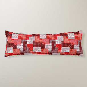 Rotes Bandana-Patchwork-Paisley-Nähmuster Seitenschläferkissen