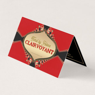Rotes Barock Elegantes Tarot Visitenkarten