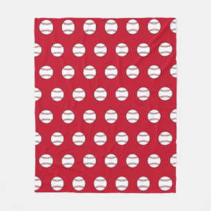 Rotes Baseball-Fleece-Decke Fleecedecke
