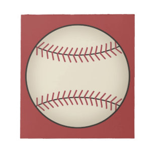 Rotes Baseball Notizbuch Notizblock