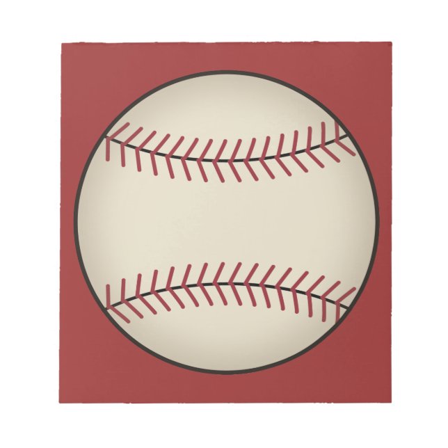 Rotes Baseball Notizbuch Notizblock (Vorderseite)
