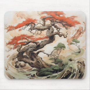 Rotes Baum abstrakt Symbolismus Mousepad
