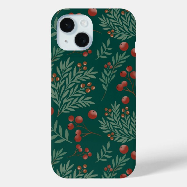 Rotes Beeren-Weihnachts-Handyhülle Case-Mate iPhone Hülle (Rückseite)