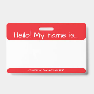 Rotes Besucher-ID-Abzeichen Ausweis