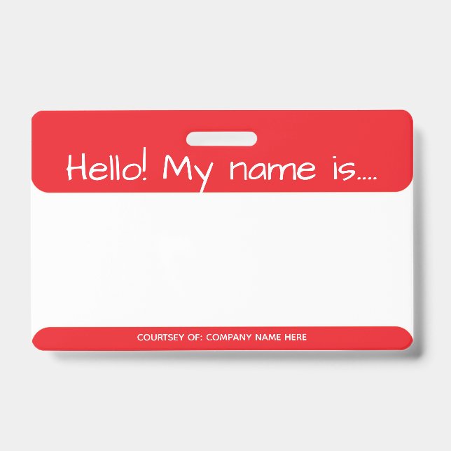 Rotes Besucher Identifikations-Abzeichen Ausweis (Vorderseite)