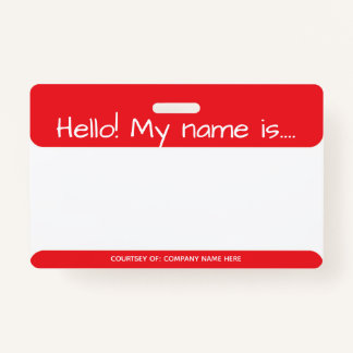 Rotes Besucher Identifikations-Abzeichen Ausweis