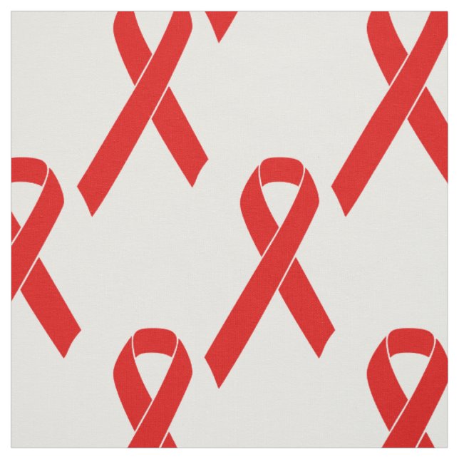 Rotes Bewusstseins-Band + Ihre Mitteilung Stoff (Muster)
