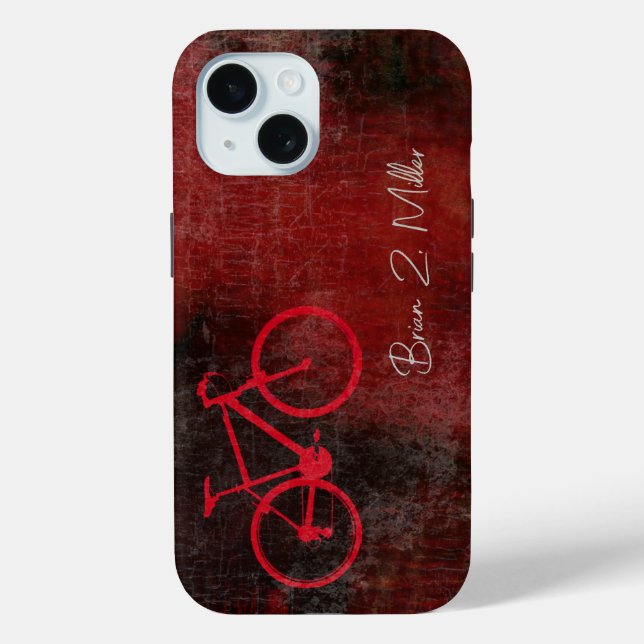Rotes Bike mit Skriptname gestört Case-Mate iPhone Hülle (Rückseite)