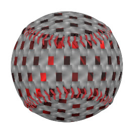 Rotes Bild unter grauen Tellern, rechteckige Forme Baseball