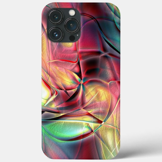 Rotes bis grünes, buntes, zerbrochenes Strandtuch Case-Mate iPhone Hülle (Rückseite)