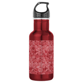 Rotes Blasenwickelmuster Edelstahlflasche