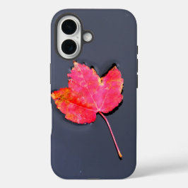Rotes Blatt auf Wasser iPhone 16 Hülle