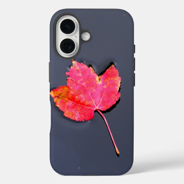 Rotes Blatt auf Wasser Case-Mate iPhone Hülle (Rückseite)