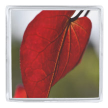 Rotes Blatt-Revers-Button