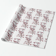 Rotes Blätter Wrapping Paper
