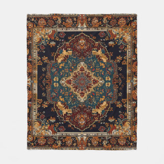 Rotes Blau im marokkanischen Stil Fleecedecke