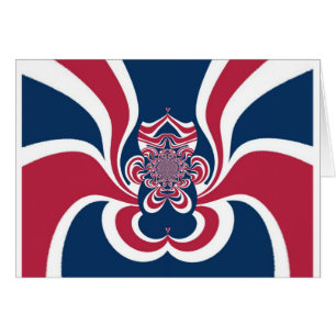 Rotes Blau Kaleidoskop Art Print