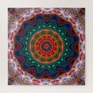 Rotes Blaues Dekoratives Puzzle