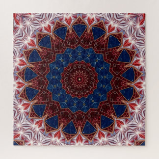 Rotes Blaues Dekoratives Puzzle