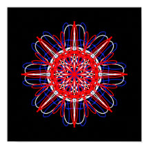 Rotes Blaues Schwarzes Abstraktes Kunstwerk Kaleid