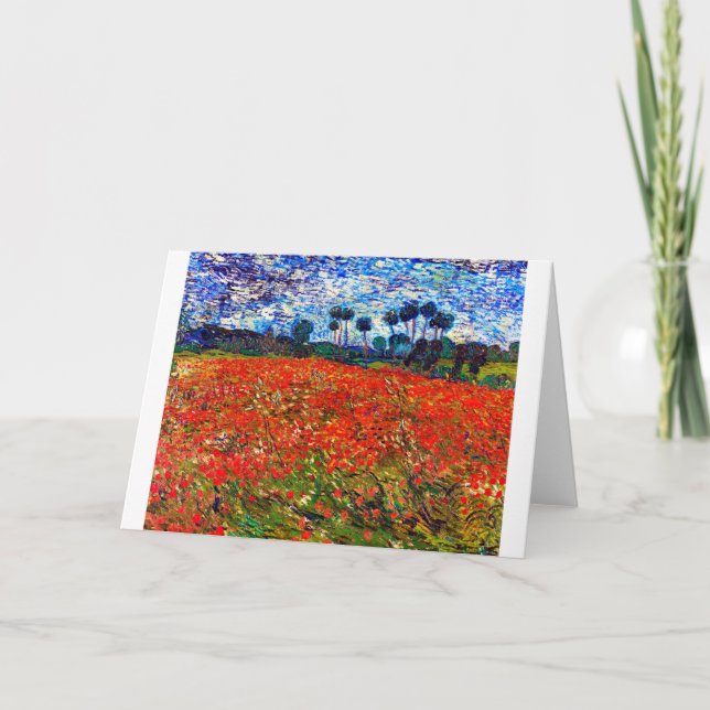 Rotes Blume Feld, Van Gogh Karte (Vorderseite)