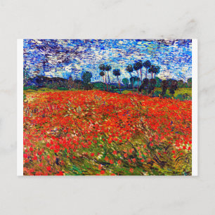 Rotes Blume Feld, Van Gogh Postkarte