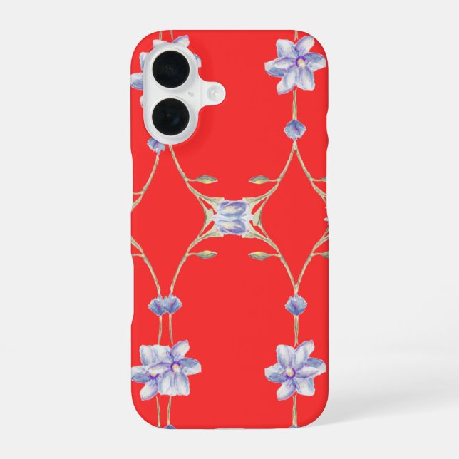 Rotes Blumen-Handyhülle  iPhone 16 Hülle (Rückseite)