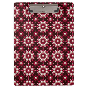 🌸 Rotes Blumen-Perlen-Schreibtisch-Mappe-Geschenk Klemmbrett