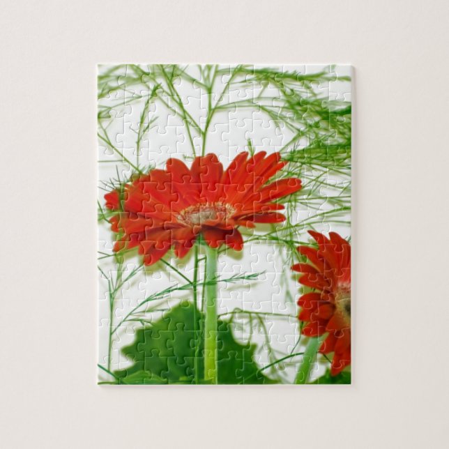 Rotes Blumen Puzzle (Vertikal)