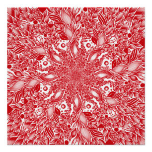 Rotes Blumenblatt Poster