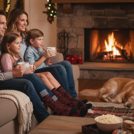 Rotes Blumenmuster auf schwarz Socken