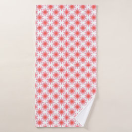 Rotes Blumenmuster Badehandtuch