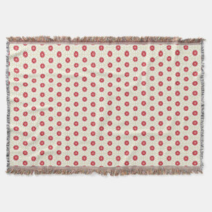 Rotes Blumenmuster Decke