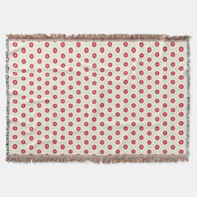 Rotes Blumenmuster  Decke (Vorderseite)