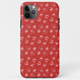 Rotes Blumenmuster im romantischen Vintage-Stil Case-Mate iPhone Hülle