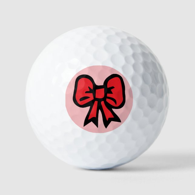 Rotes Bogen-Design Golfball (Vorderseite)